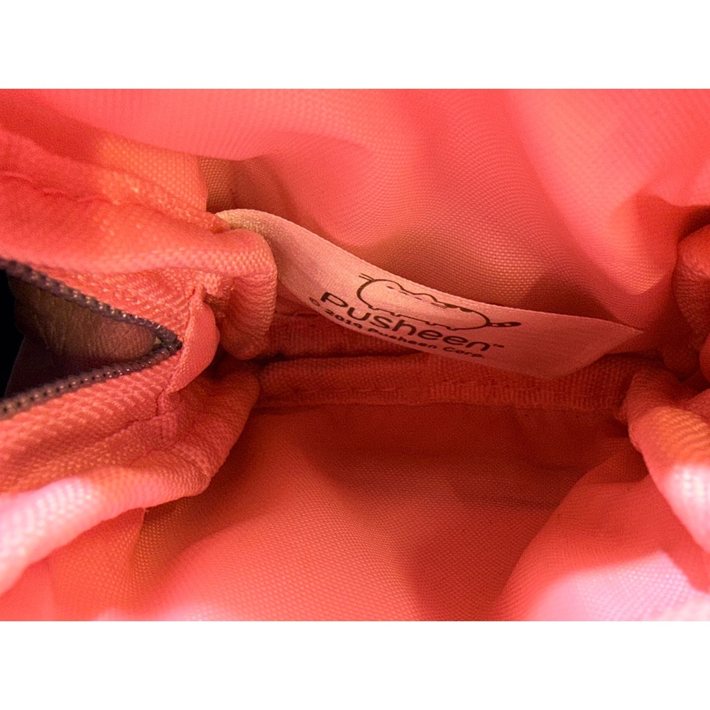 Pusheen the Cat Mini Backpack Keychain Coin Purse Tan Pink Faux Leather - Picture 8 of 8